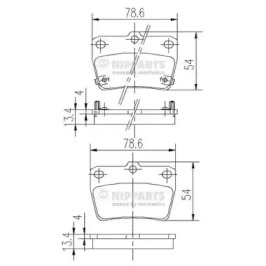 Комплект тормозных колодок NIPPARTS J3612020