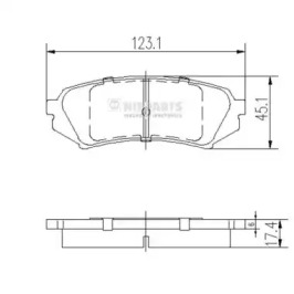 Комплект тормозных колодок NIPPARTS J3612022