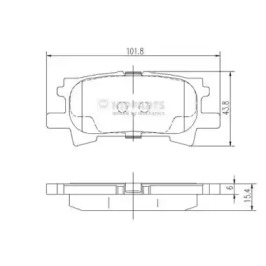 Комплект тормозных колодок NIPPARTS J3612031