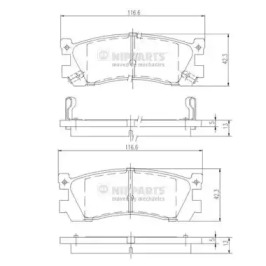 Комплект тормозных колодок NIPPARTS J3613005