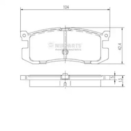 Комплект тормозных колодок NIPPARTS J3613006