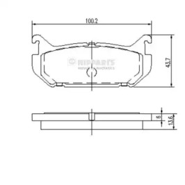 Комплект тормозных колодок NIPPARTS J3613007