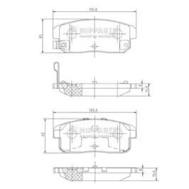 Комплект тормозных колодок NIPPARTS J3613018