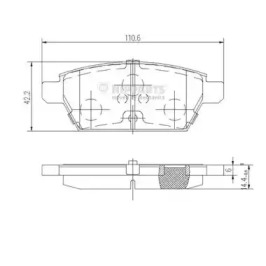 Комплект тормозных колодок NIPPARTS J3613019