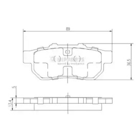 Комплект тормозных колодок NIPPARTS J3614007