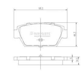 Комплект тормозных колодок NIPPARTS J3615000