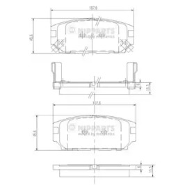 Комплект тормозных колодок NIPPARTS J3615007