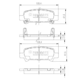 Комплект тормозных колодок NIPPARTS J3617002