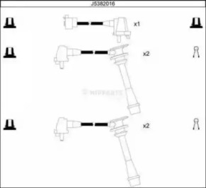 Комплект проводов зажигания NIPPARTS J5382016