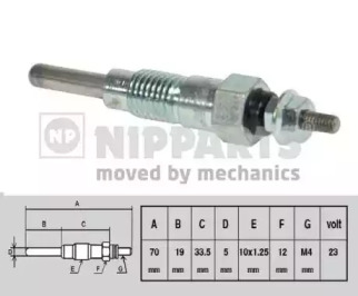 Свеча накаливания NIPPARTS J5711003