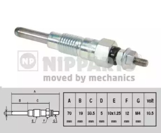 Свеча накаливания NIPPARTS J5711004