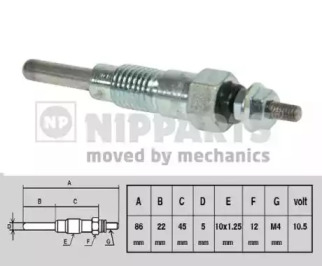 Свеча накаливания NIPPARTS J5713000