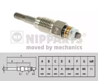 Свеча накаливания NIPPARTS J5715013