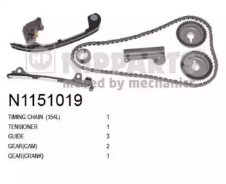 Комплект цели привода распредвала NIPPARTS N1151019