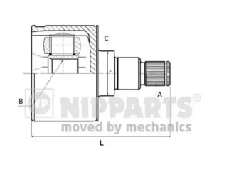 Шарнирный комплект, приводной вал NIPPARTS N2830500