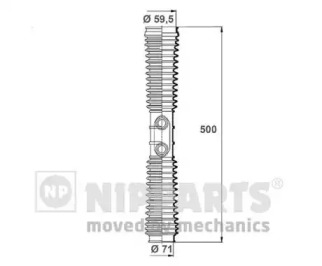 Комплект пылника, рулевое управление NIPPARTS N2844022