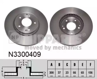 Тормозной диск NIPPARTS N3300409