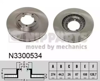 Тормозной диск NIPPARTS N3300534