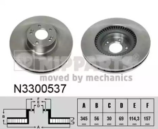 Тормозной диск NIPPARTS N3300537