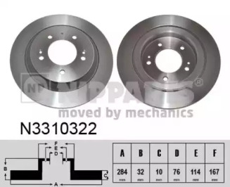 Тормозной диск NIPPARTS N3310322