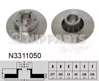 Тормозной диск NIPPARTS N3311050