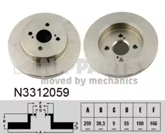 Тормозной диск NIPPARTS N3312059