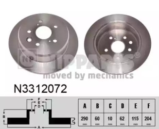 Тормозной диск NIPPARTS N3312072