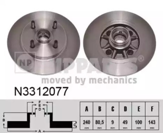 Тормозной диск NIPPARTS N3312077