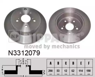 Тормозной диск NIPPARTS N3312079