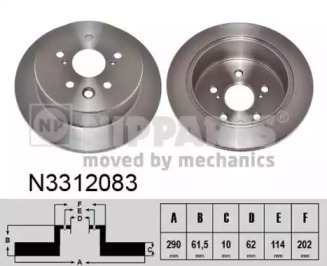 Тормозной диск NIPPARTS N3312083