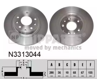 Тормозной диск NIPPARTS N3313044