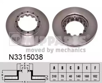 Тормозной диск NIPPARTS N3315038