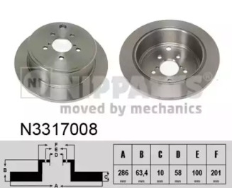 Тормозной диск NIPPARTS N3317008