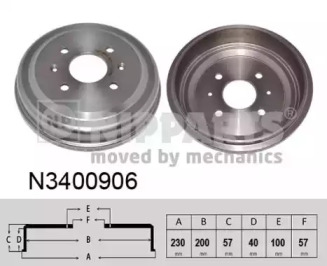 Тормозный барабан NIPPARTS N3400906