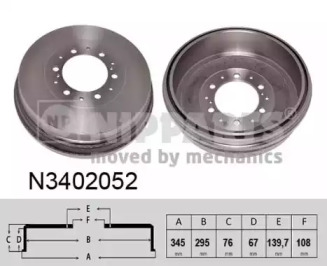 Тормозный барабан NIPPARTS N3402052