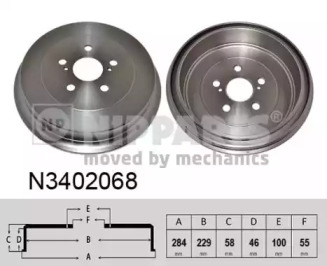 Тормозный барабан NIPPARTS N3402068