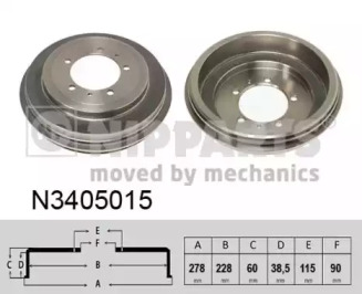 Тормозный барабан NIPPARTS N3405015