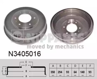 Тормозный барабан NIPPARTS N3405016