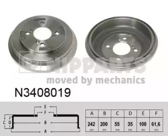 Тормозный барабан NIPPARTS N3408019