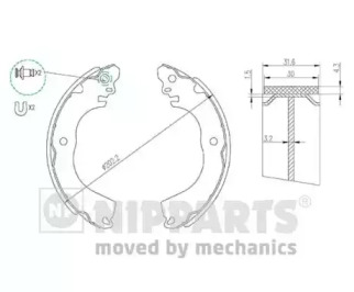 Комлект тормозных накладок NIPPARTS N3505049