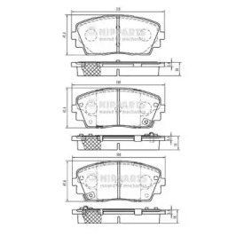 Комплект тормозных колодок NIPPARTS N3600332