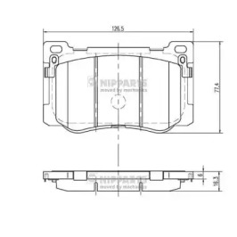 Комплект тормозных колодок NIPPARTS N3600549