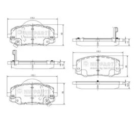 Комплект тормозных колодок NIPPARTS N3600552