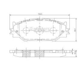 Комплект тормозных колодок NIPPARTS N3602128