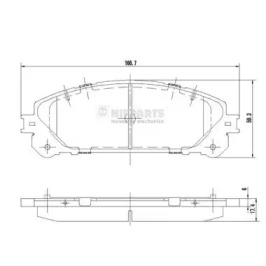 Комплект тормозных колодок NIPPARTS N3602139