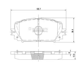 Комплект тормозных колодок NIPPARTS N3602140