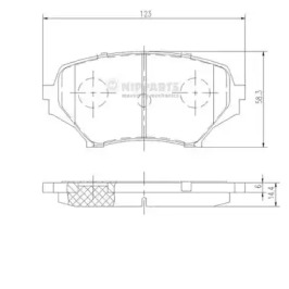 Комплект тормозных колодок NIPPARTS N3603068