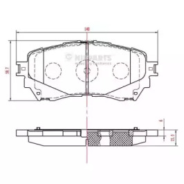 Комплект тормозных колодок NIPPARTS N3603074