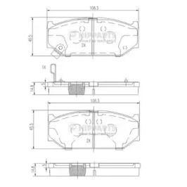 Комплект тормозных колодок NIPPARTS N3608031