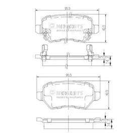 Комплект тормозных колодок NIPPARTS N3610310